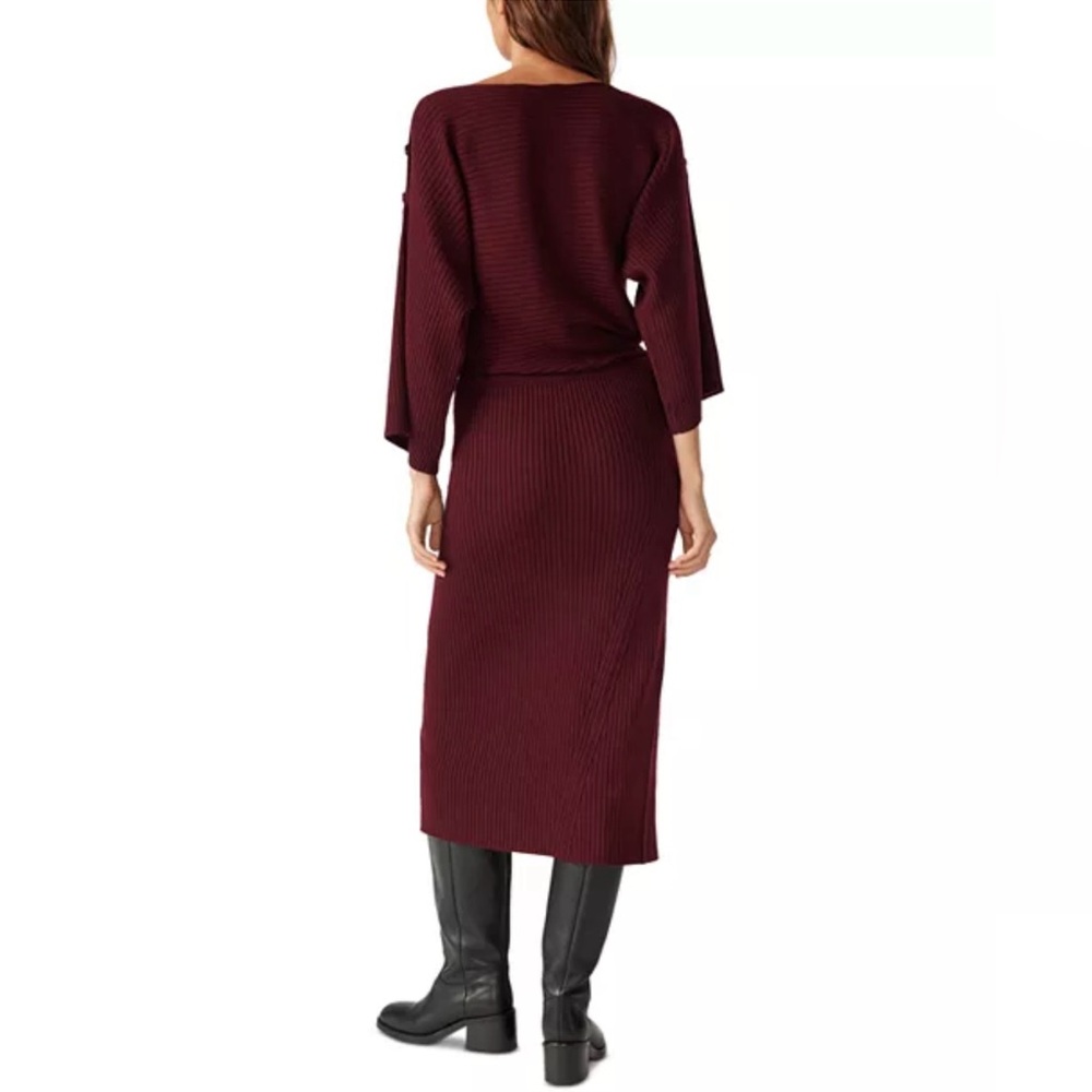 Ba&sh Robe Rahlia Ribbed Wrap Skirt Dress - Picture 2 of 9